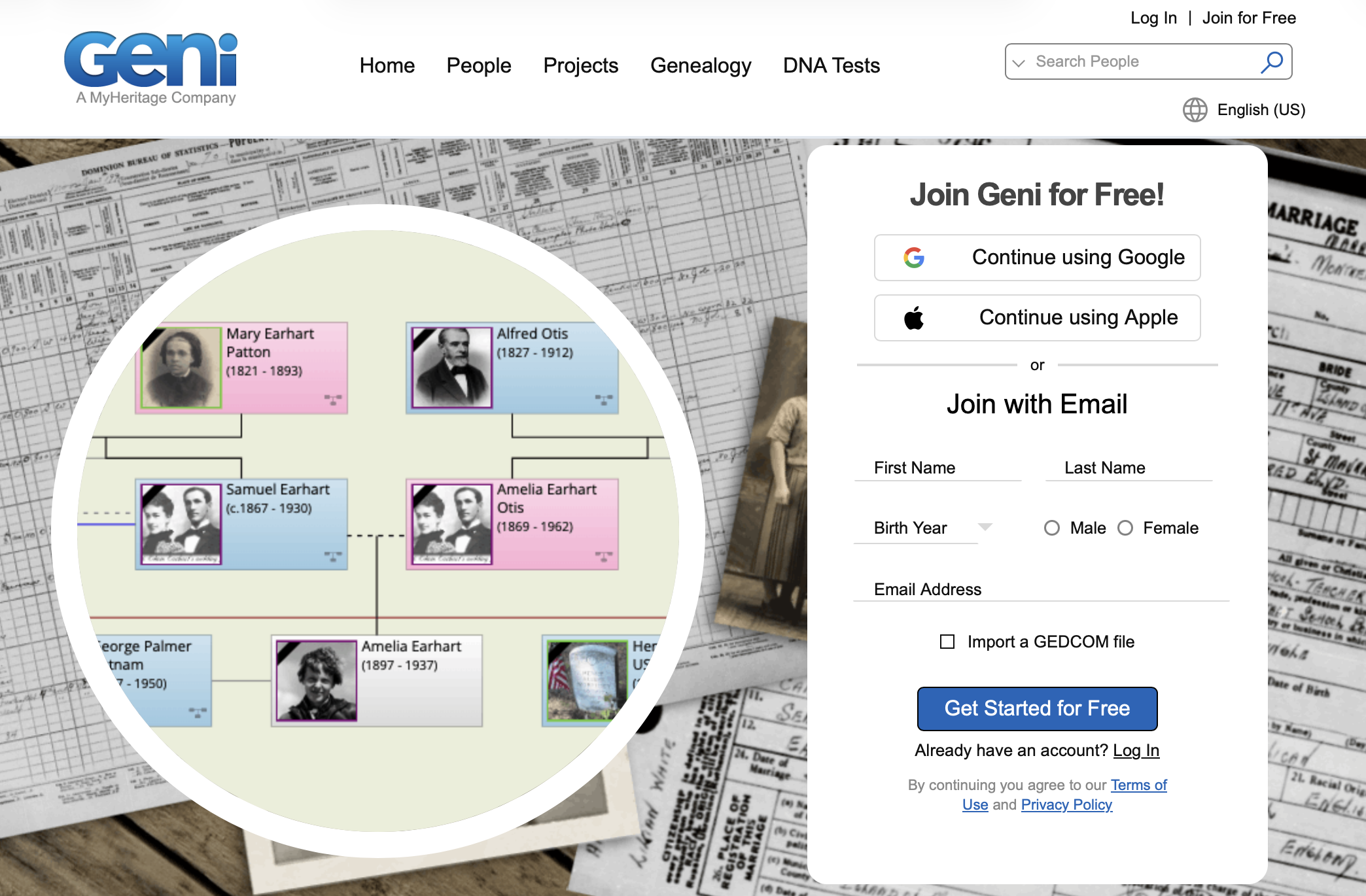 1 new Geni homepage.png